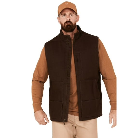 Hawx Work Gear Men's Pro Lined Duck Work Vest - HXFA23V28-BRWN XX- US