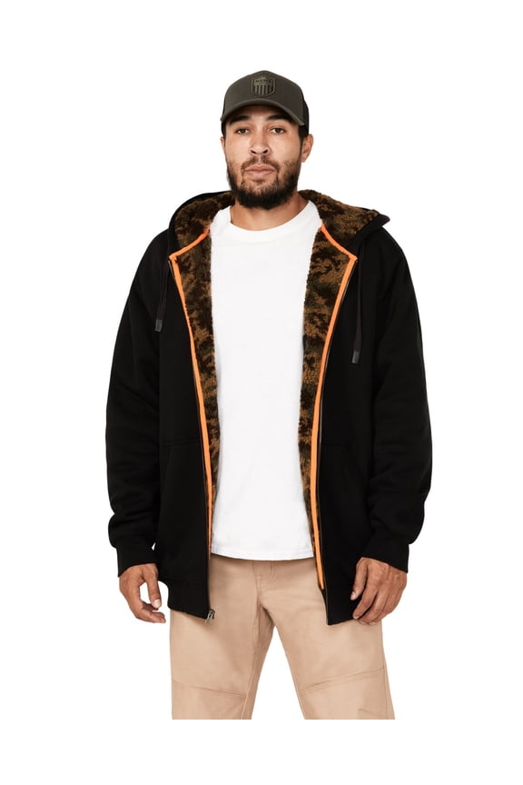 Work Gear Men's Sherpa Lined Hooded Jacket - HXFA23K15-BLK US
