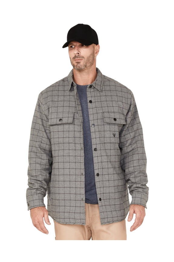 Work Gear Men's Sherpa Lined Shirt Jacket Big And Tall Charcoal 3X  US