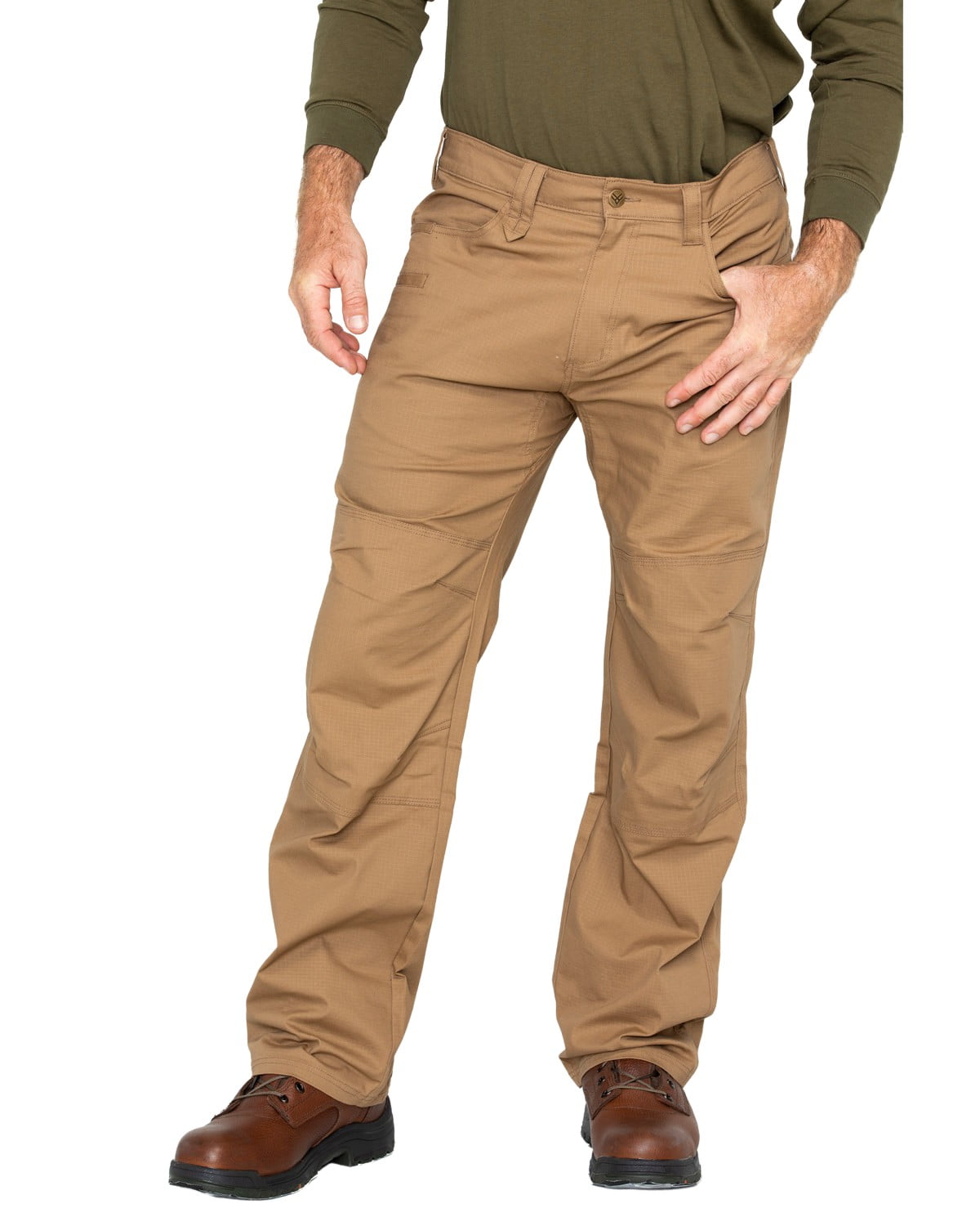 Hawx Men's Brown Stretch Ripstop Utility Work Pants, Rugged Hawx Men's Brown Stretch Ripstop Utility Work Pants, Rugged