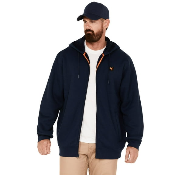 Hawx Work Gear Men's Thermal Sherpa Lined Hooded Work Jacket - HXFA23K23-NVY X-  US