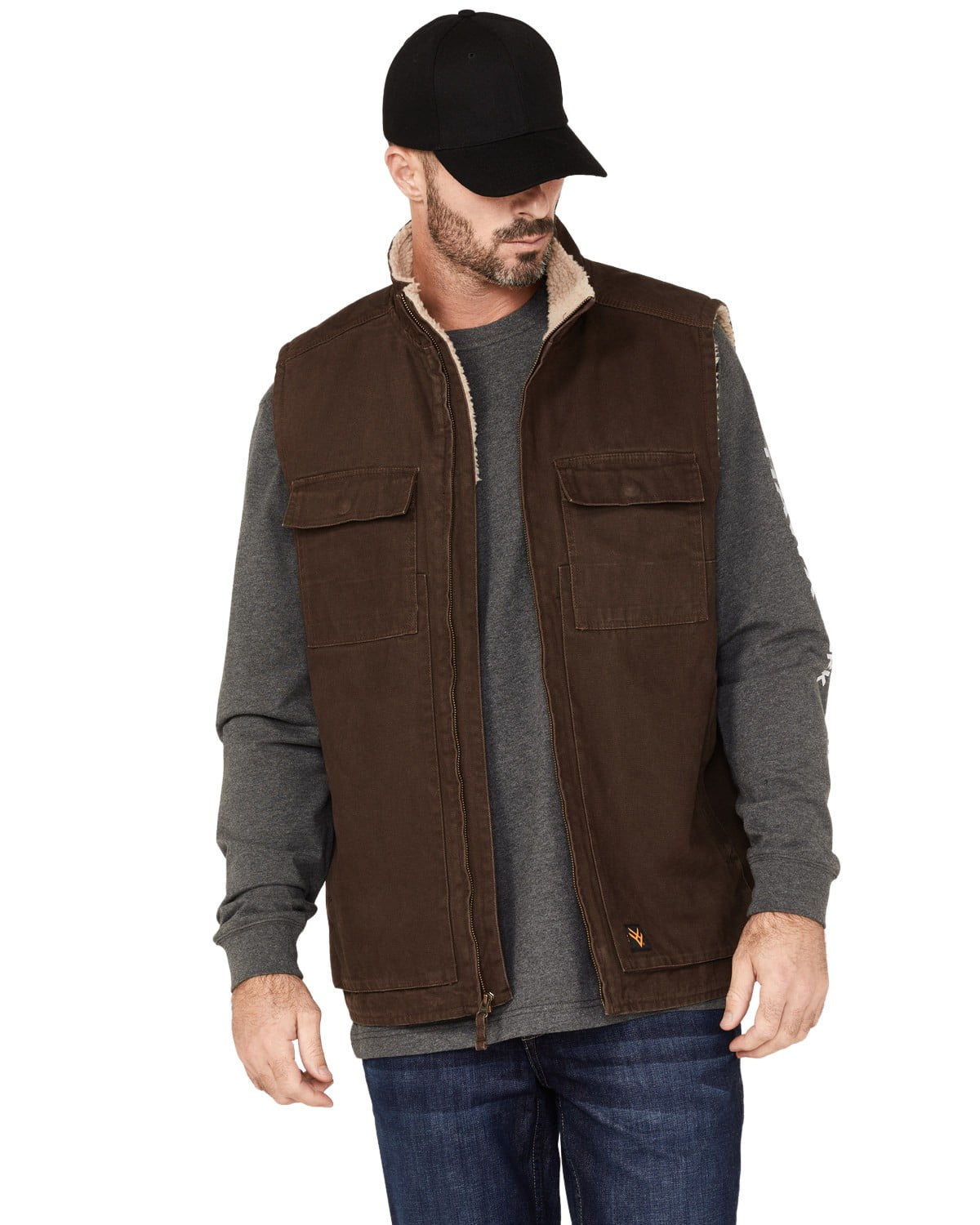 Hawx Men's Rust Copper Browder Weathered Duck Zip-Front Hawx Men's Rust Copper Browder Weathered Duck Zip-Front