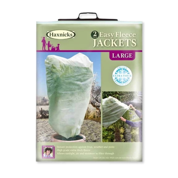 Haxnicks Easy Fleece Plant Protection Jackets – 47"x70", 2-Pack