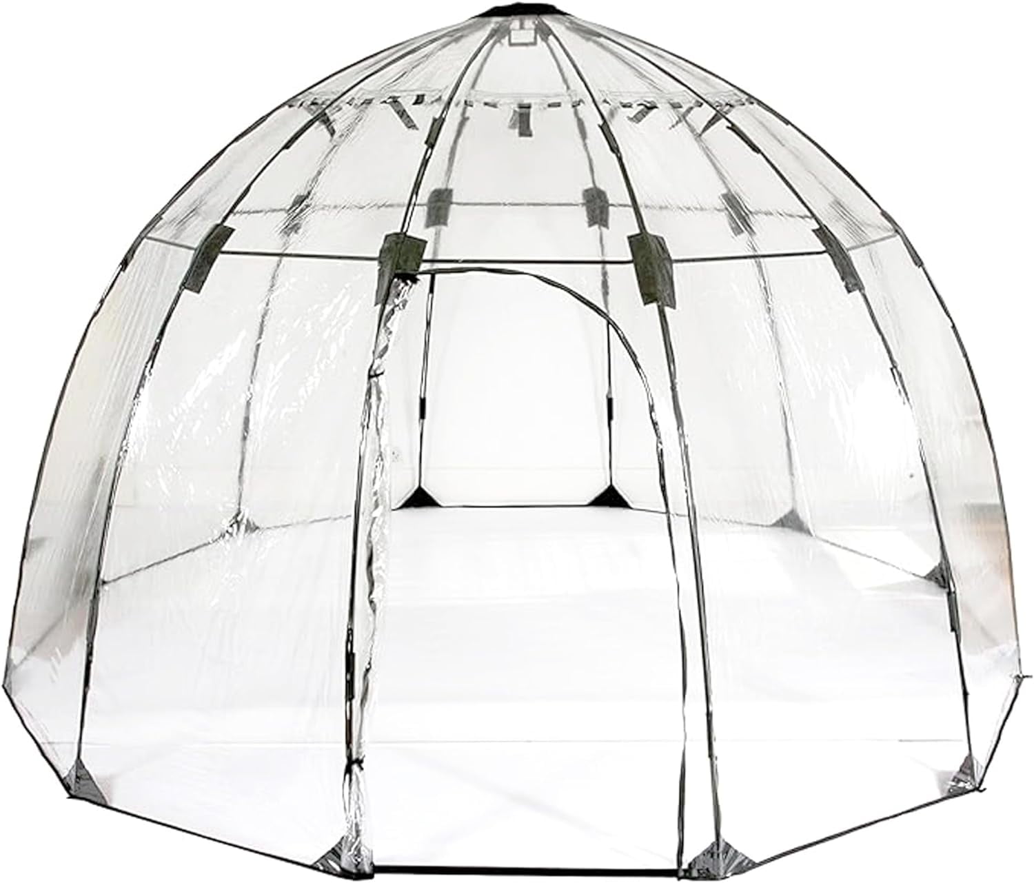 Large Clear PVC and Fiberglass Walk-In Greenhouse