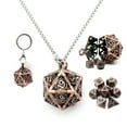 thumbnail image 1 of Haxtec 6mm Mini DND Dice Set With Hollow Dice Case Necklace Cool Keychain Dice-Antique Copper, 1 of 7