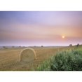 thumbnail image 1 of Hay Bales And Sunrise In Fog Near Cremona Alberta Poster Print (18 x 13), 1 of 3