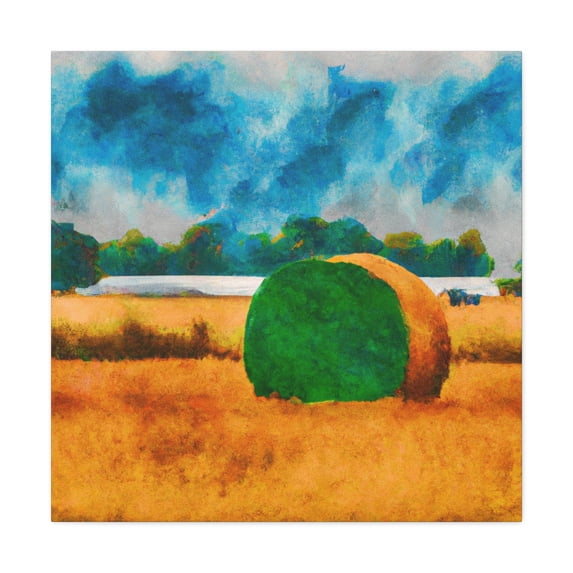 "Hay Bales in Abstraction" - Canvas