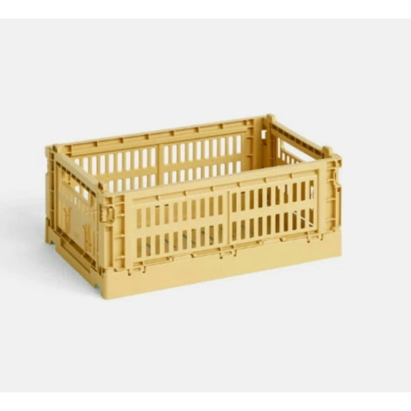 Hay Colour Crate-Small-Dusty Yellow Recycled Mixed