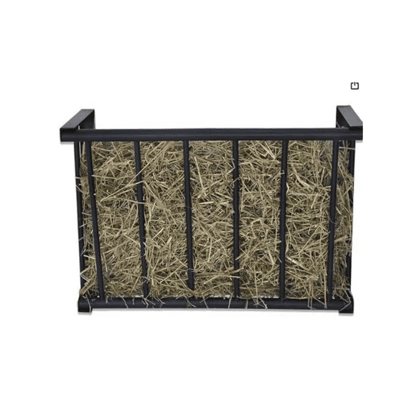 Hay Feeder for Horses,27'' Long Long Hay Rack with 16 Gallon Large Capacity,Heavy Duty Steel Wall Mounted Hay Feeder Rack for Horses,Goats,Sheep in Stable and Farm