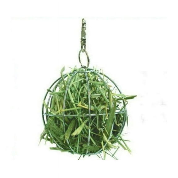 Hay Feeder Less Wasted Hay Rack Manger Stainless Steel Ball for Rabbit Guinea Pig Chinchilla