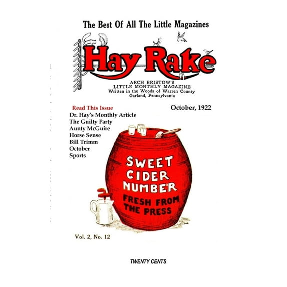 Hay Rake, V2 N12, October 1922 (Paperback)