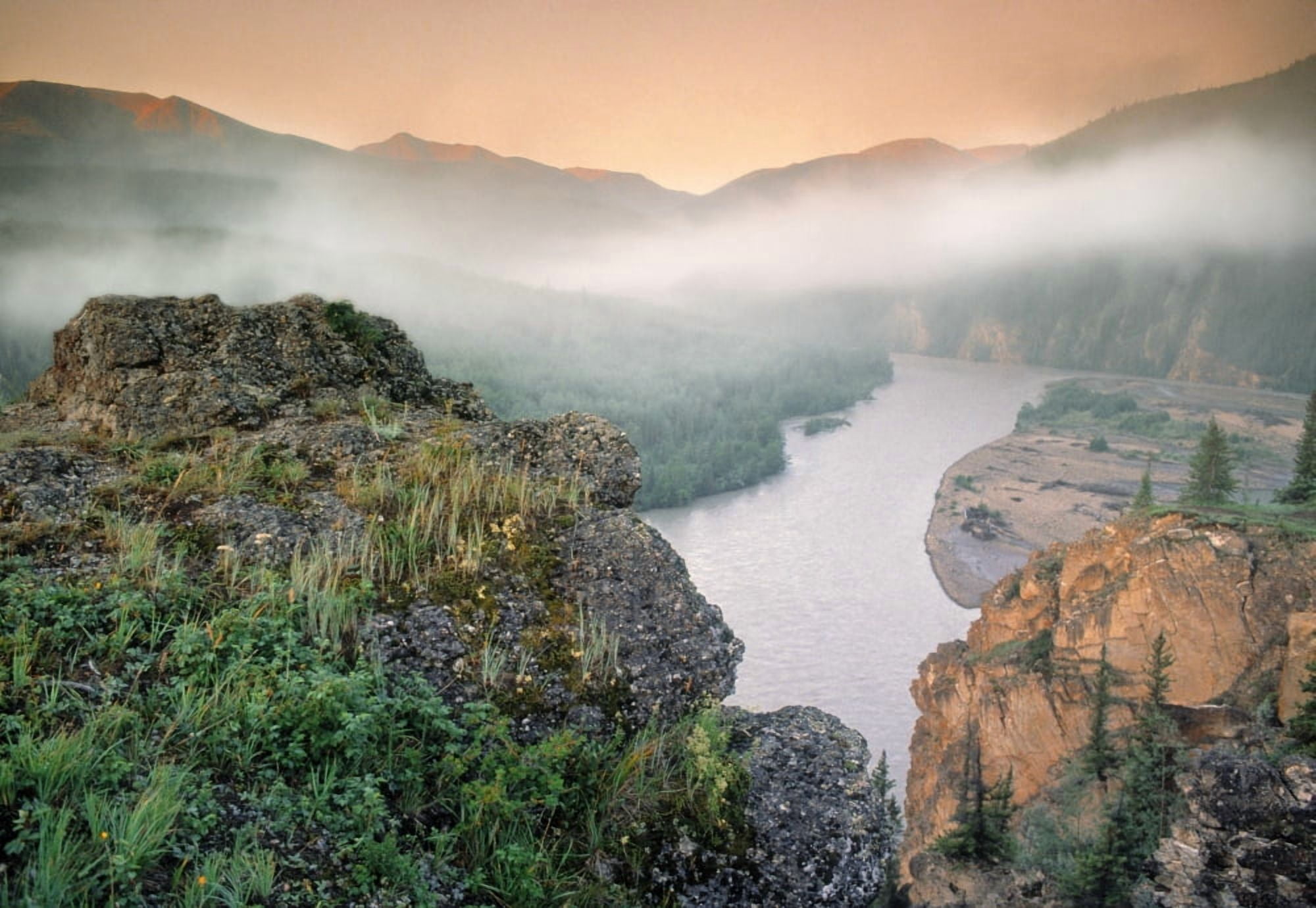 Hay River Willmore Wilderness Park Alberta Canada Canvas Art - Darwin Wiggett Design Pics (32 x 22)