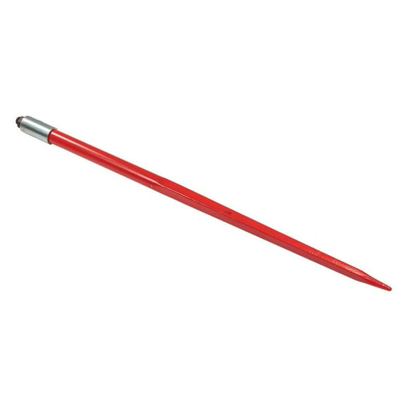 Hay Spear 39" Bale Spear 3000 lbs Capacity, Bale Spike Quick Attach Hay Bale Spears 7/8" Front Diameter, Red Powder Coated Bale Forks for Tractors, Loaders, Cranes, Telehandlers