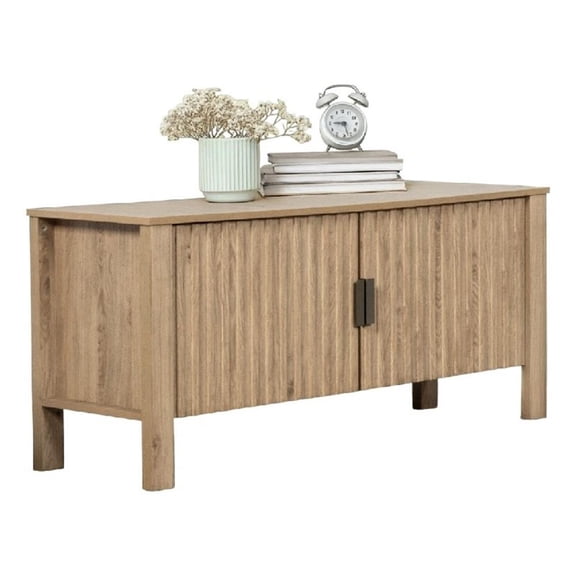 Hay TV Media Console- 47 Inch- 2 Doors w Adjustable Shelves- Beige