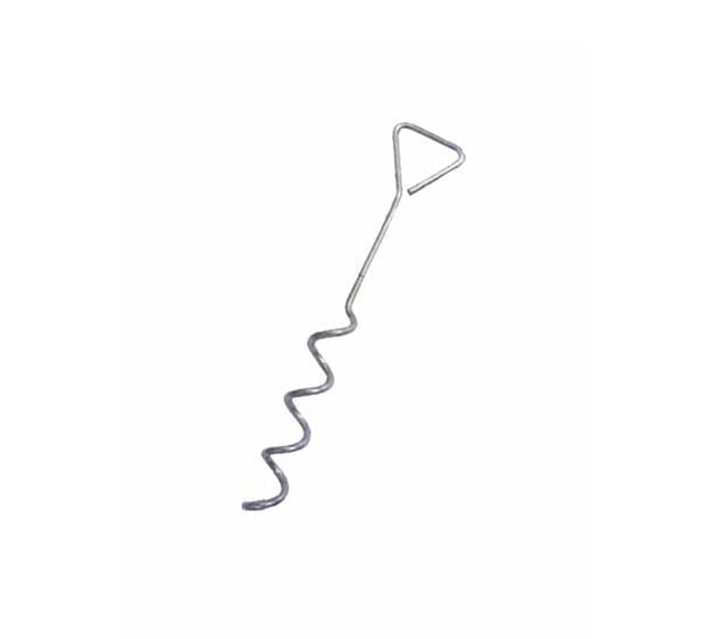 100 Pack Hay Tarp Spiral Anchor Pins 16" to Secure Hay Covers | Corkscrew Shape Trampoline Anchor, Tent Hold Downs, Galvanized Steel Ground Tie Down Stakes