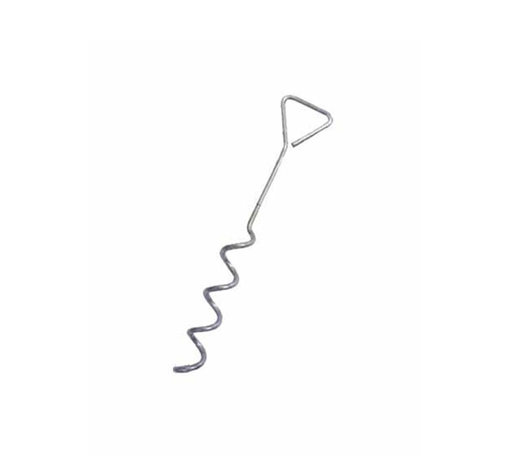 50 Pack Hay Tarp Spiral Anchor Pins 16" to Secure Hay Covers | Corkscrew Shape Trampoline Anchor, Tent Hold Downs, Galvanized Steel Ground Tie Down Stakes