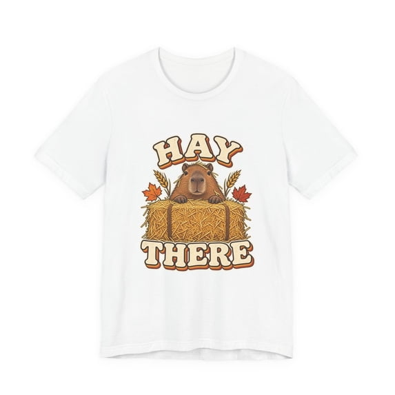 Hay There Capybara Cute Fall Bale T-Shirt - Walmart.com
