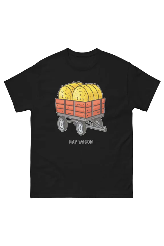 Hay Wagon Farming Rural Life Agriculture T-Shirt