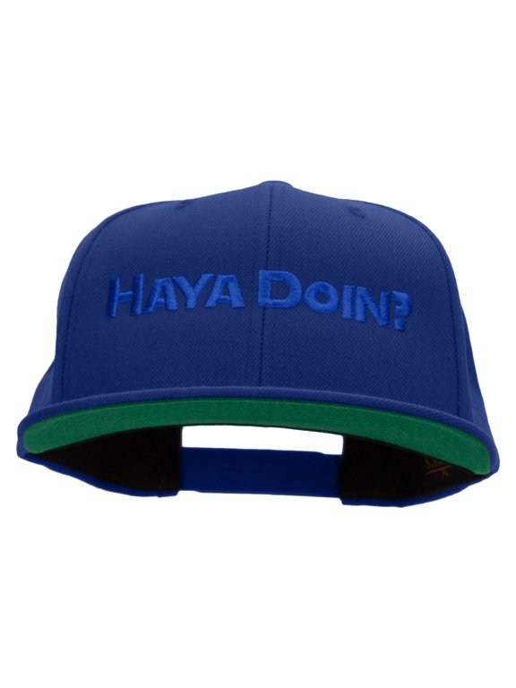 Haya Doin? Embroidered Wool Blend Prostyle Snapback - Royal OSFM