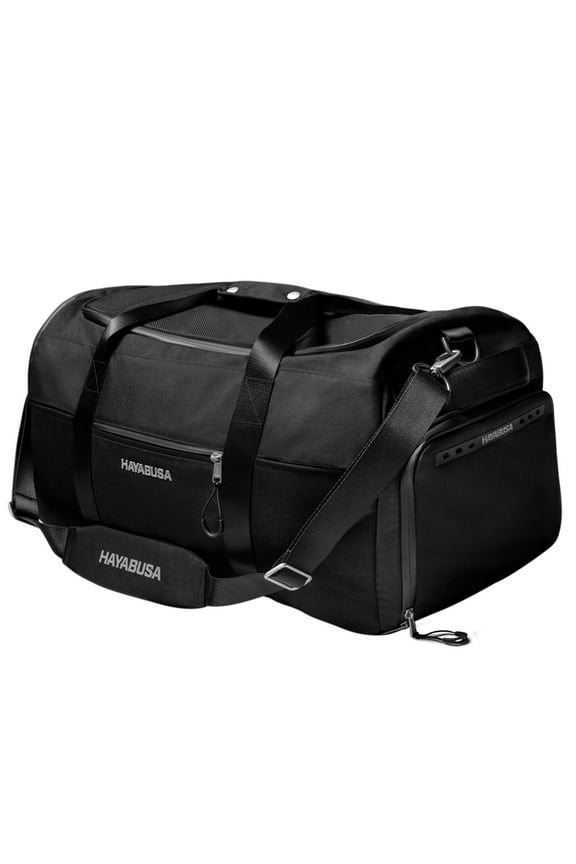 Airstream Athletic Duffle Gym Bag for Women and Men - Black, 50l duffle bag - 7 zippered Pockets, Good for travel, Boxing, MMA, BJJ, kickboxing, Muay Thai, wrestling, Glove/Shoe Compartment