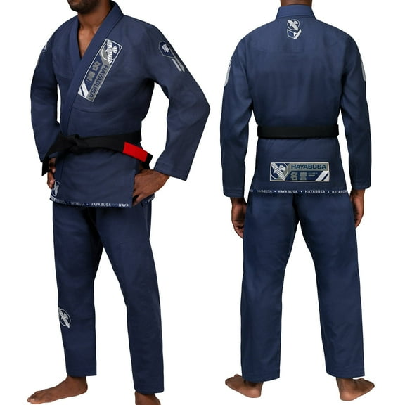 Hayabusa Ascend Lightweight Adult Jiu Jitsu BJJ Gi - Navy, A5