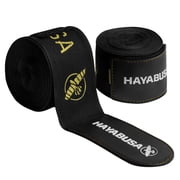 Hayabusa Deluxe Boxing Hand Wraps For Men and Women MMA, Kickboxing and Muay Thai - Black/Gold, 180