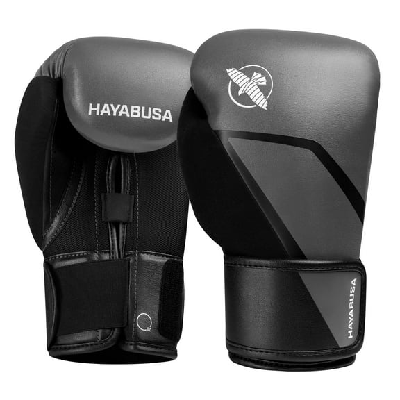 Hayabusa E1 Boxing Gloves for Kids - Grey/Black, 6oz