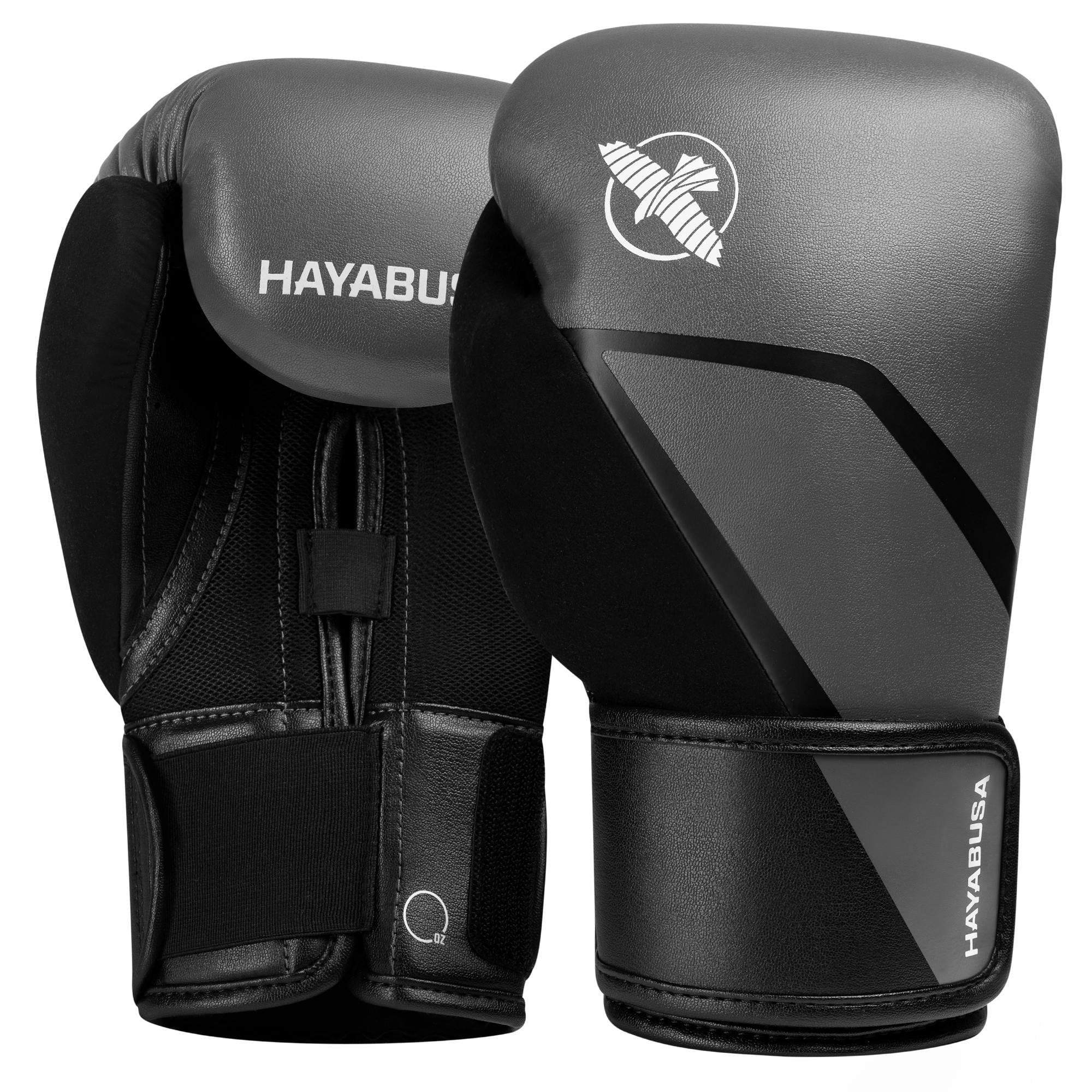 Hayabusa E1 Boxing Gloves for Men and Women - Grey/Black, 14oz
