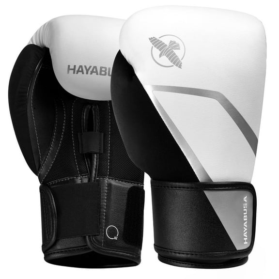 Hayabusa E1 Boxing Gloves for Men and Women - White/Silver, 12oz
