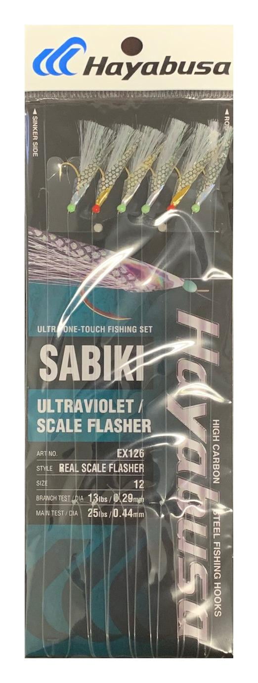 Hayabusa EX126-12 Real Scale Flasher Sabiki Size: 12, 6 Hooks