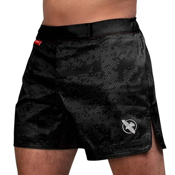 Hayabusa Hexagon Mid-Thigh Fight Short - Black, Large
