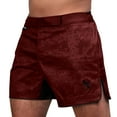 thumbnail image 1 of Hayabusa Hexagon Mid-Thigh Fight Short - Burgundy, Small, 1 of 6