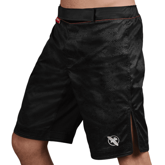 Hayabusa Hexagon Mixed Martial Arts Fight Shorts, Black Medium