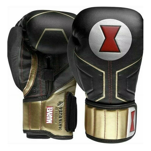 Hayabusa Marvel Hero Elite Boxing Gloves for Men and Women - Black Widow, 12 oz
