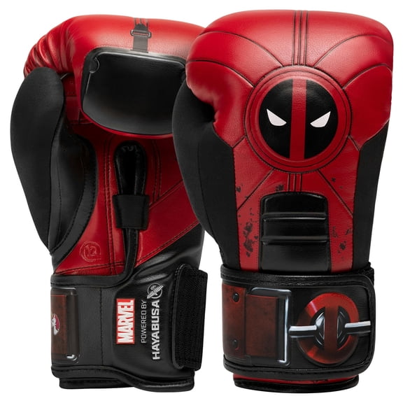 Hayabusa Marvel Hero Elite Boxing Gloves for Men and Women - Deadpool, 16oz