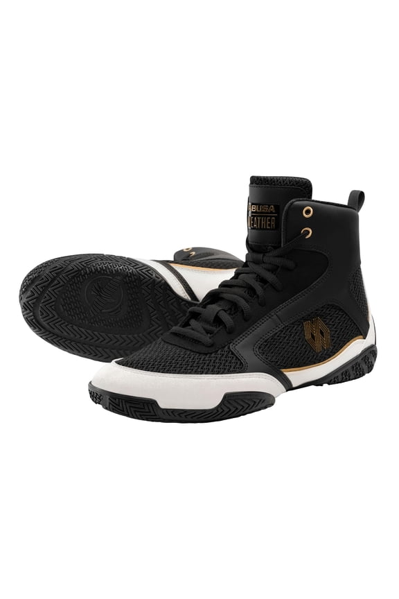 Mayweather Champ Boxing Shoes for Men & Women - Black/Gold, 8