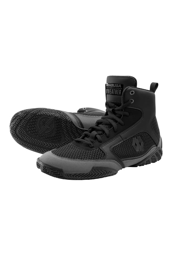 Mayweather Champ Boxing Shoes for Men & Women - Black/Grey, 8