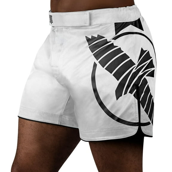 Hayabusa Men's Icon Mid-Thigh Fight Shorts - White, X-Small