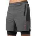 thumbnail image 1 of Hayabusa Men's Layered Performance Shorts - Dark Grey, Medium, 1 of 6