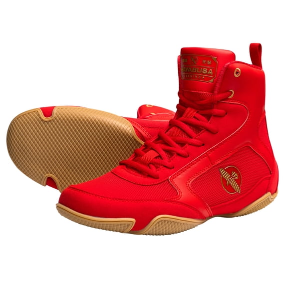 Hayabusa Pro Boxing Shoes for Men & Women - Red, 11 Men/12.5 Women