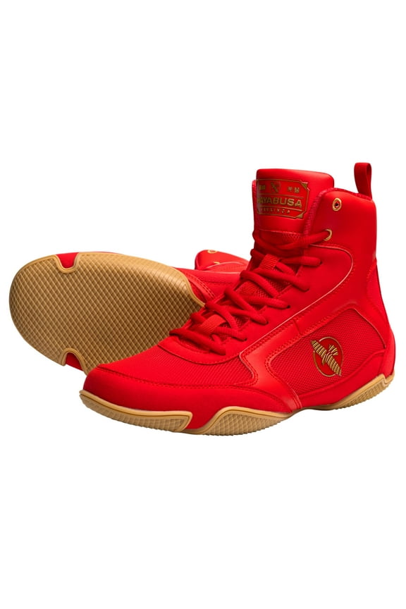 Pro Boxing Shoes for Men & Women - Red, 11 Men/12.5 Women