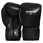 Hayabusa Pro Leather Hook and Loop Boxing Gloves for Men and Women - Black, 8oz