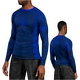 thumbnail image 1 of Hayabusa Ranked BJJ Rash Guard for Men Long Sleeve - Blue, Large, 1 of 6