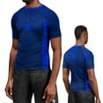 thumbnail image 1 of Hayabusa Ranked BJJ Rash Guards For Men Short Sleeve - Blue, X-Small, 1 of 6
