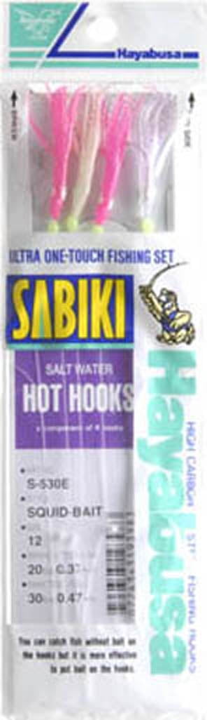 Hayabusa S-530E-12 Squid-Bait Sabiki Rig with Size 12 Hooks for Fishing