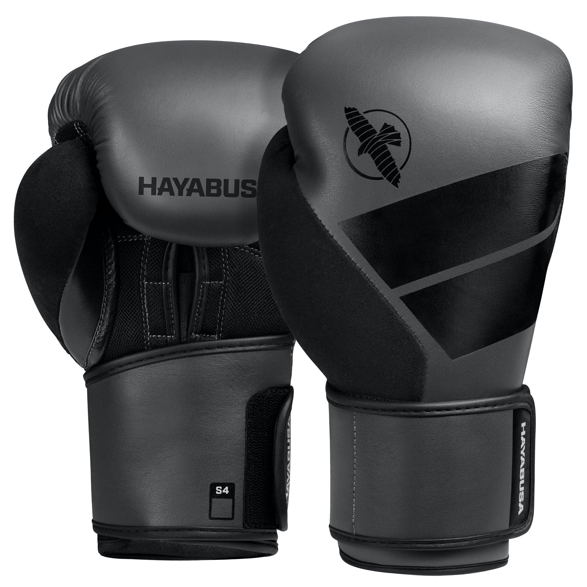 Hayabusa S4 Kids Boxing Gloves for Boys and Girls - Charcoal, 8 oz
