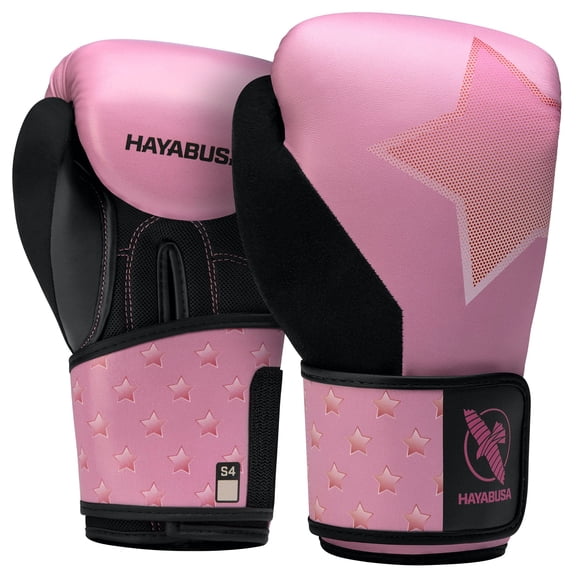 Hayabusa S4 Kids Epic Boxing Gloves for Boys and Girls - Pink Star, 6 oz