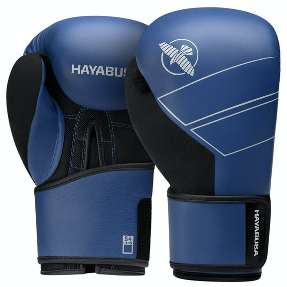 Hayabusa S4 Leather Boxing Gloves for Women & Men - Blue, 12oz