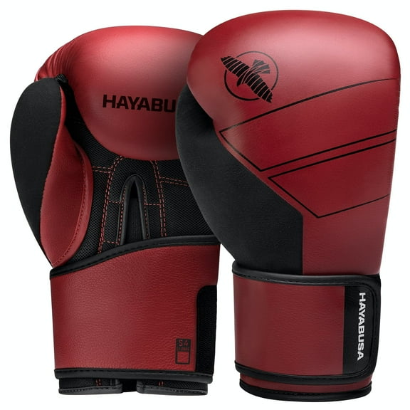Hayabusa S4 Leather Boxing Gloves for Women & Men - Red, 16oz