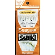 Hayabusa Hage-Aurora Fluorocarbon Sabiki Rig, Size 6, Fishing Terminal Tackle